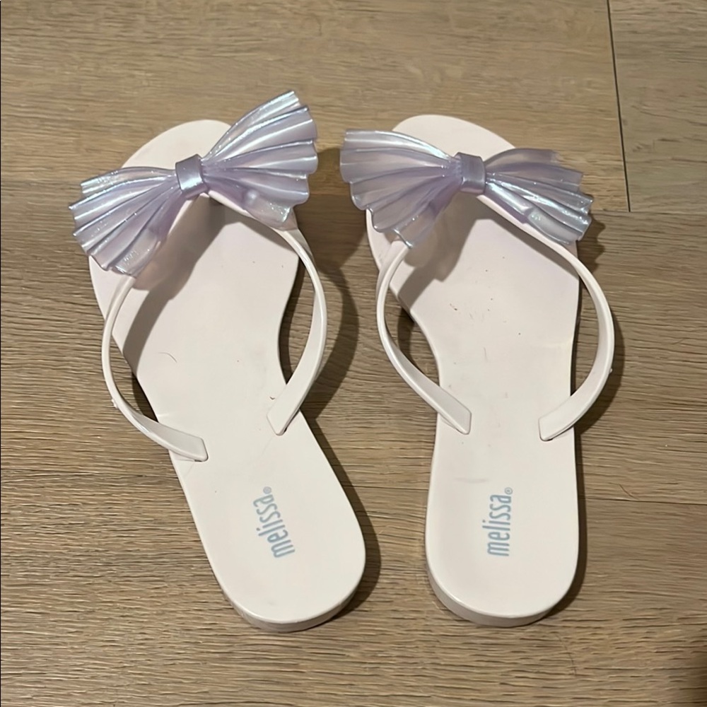 Melissa Women's White Sandals with Bow